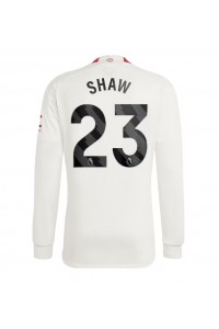 Manchester United Luke Shaw #23 Jalkapallovaatteet Kolmaspaita 2023-24 Pitkähihainen